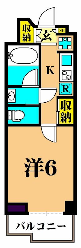 三越ゼームス坂マンション  136号室 間取り