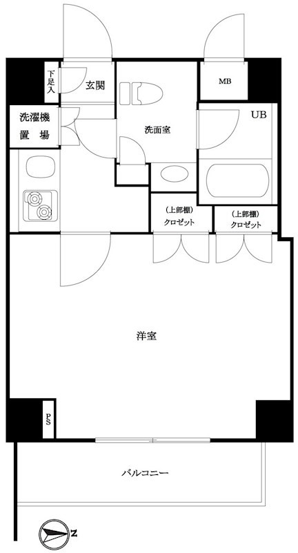 ルーブル泉岳寺前 504号室 間取り