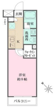 ベルフェリーク西小山 305号室 間取り