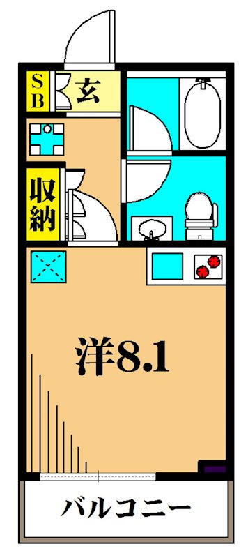 シティタワー大井町  412号室 間取り