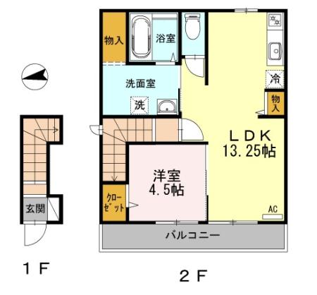 ヴィラ山王Ⅱ 21号室 間取り