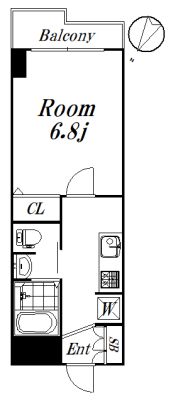 シャルム武蔵小山 403号室 間取り