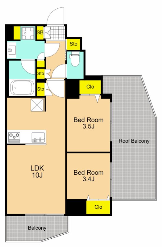 ブランシエスタ品川大井町パークエッジ 507号室 間取り