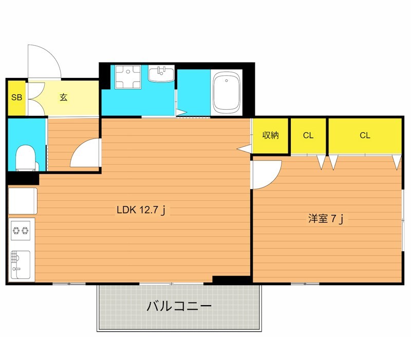 グランツラウム創美舎・Ⅰ  202号室 間取り