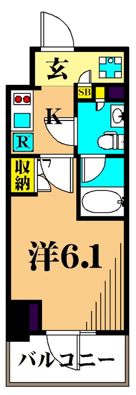 パークキューブ大井町レジデンス 903号室 間取り