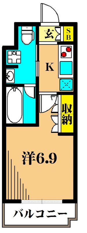 アジールコート東大井 420号室 間取り