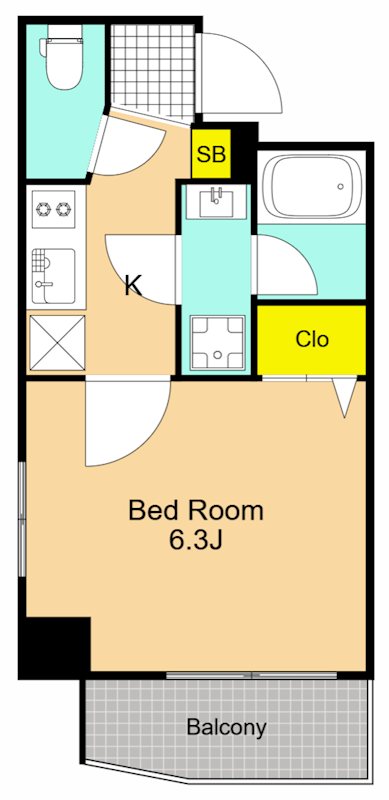 BluRock東品川 704号室 間取り