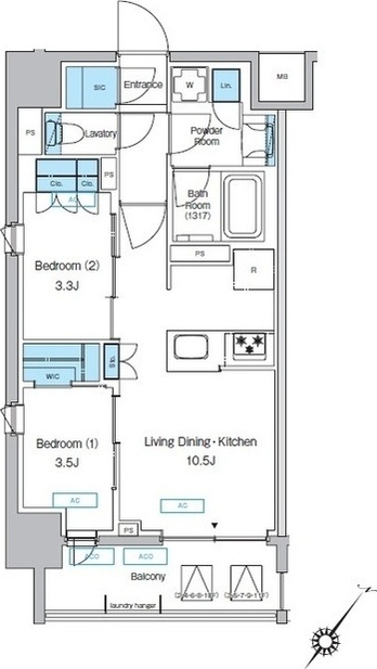 プレディアコート大森山王 704号室 間取り