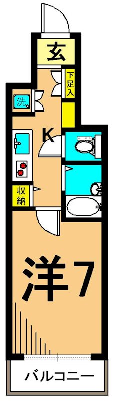 ル・リオン品川二葉 203号室 間取り