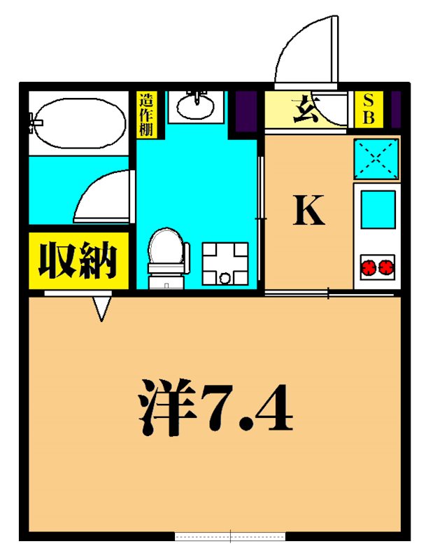 FARO大井町 101号室 間取り