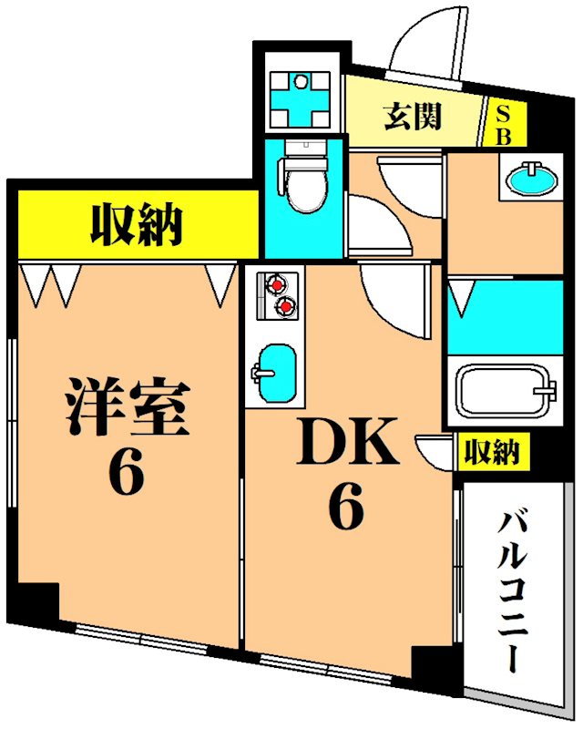 プルーズヴィクトワール世田谷代田  202号室 間取り