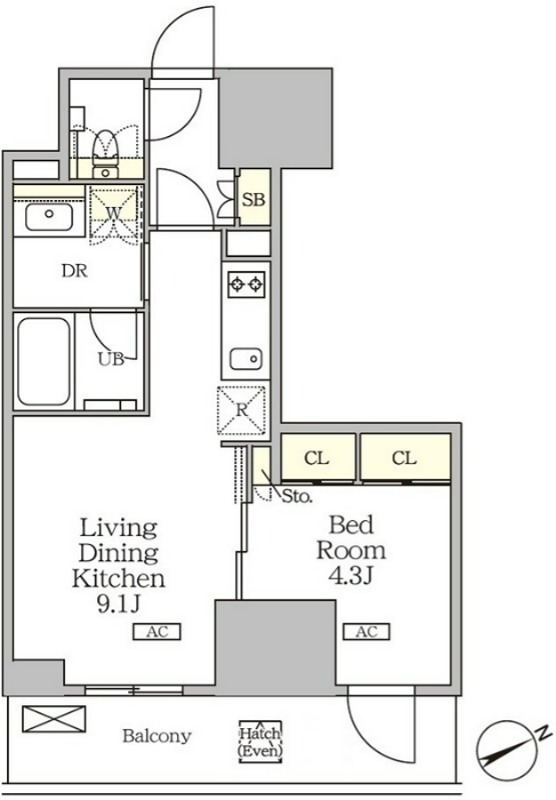 ザ・パークハビオ大森山王 403号室 間取り