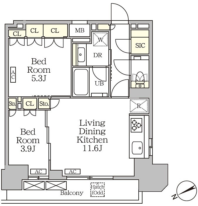 ザ・パークハビオ大森山王 1606号室 間取り