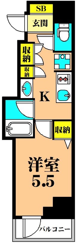 ORSUS OIMACHI 601号室 間取り