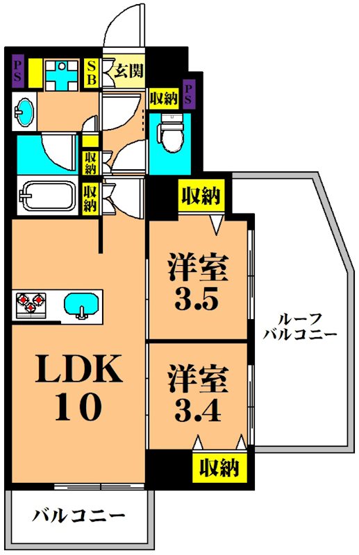 ブランシエスタ品川大井町パークエッジ 507号室 間取り
