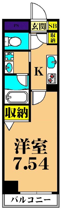 ワイズコート 103号室 間取り