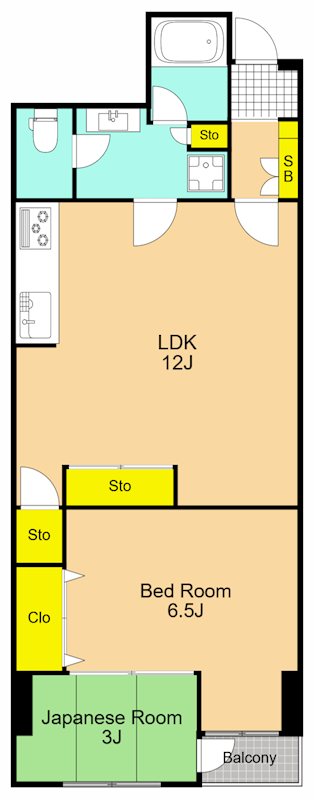 山王スカイマンション 504号室 間取り