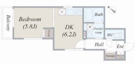 Libelle山王 202号室 間取り