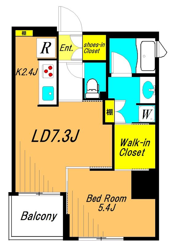 ピュア・アクア大森 1301号室 間取り