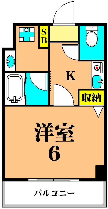 アミーゴ仲六郷  413号室 間取り