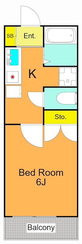 ベアフルート仙台坂 203号室 間取り