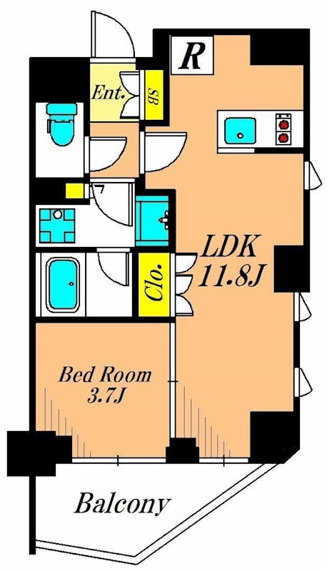 プラネソシエ大森山王 405号室 間取り