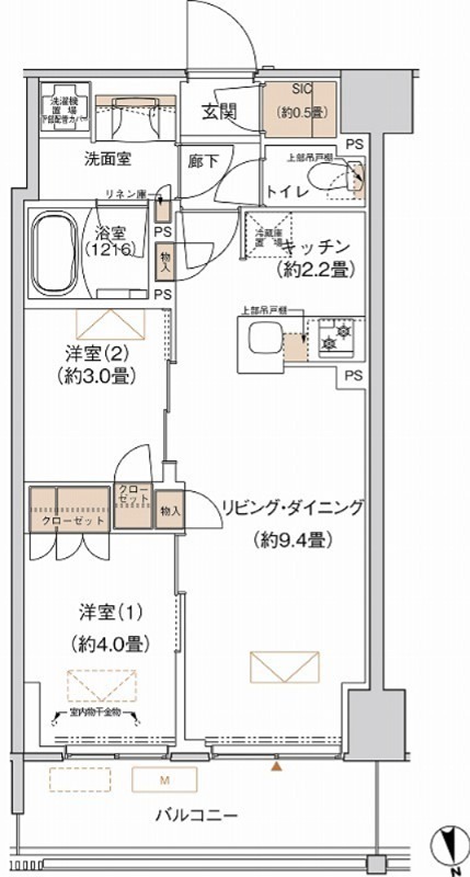 プライムネクサス大森北 533号室 間取り