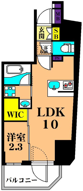 コンフォリア南品川  1601号室 間取り