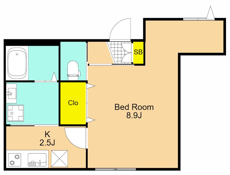 グリュネハイム  102号室 間取り