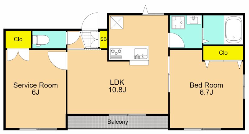 グリュネハイム  202号室 間取り