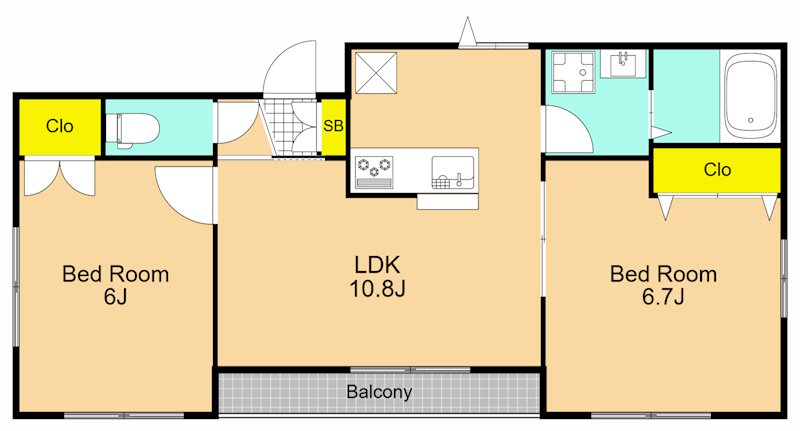 グリュネハイム 302号室 間取り