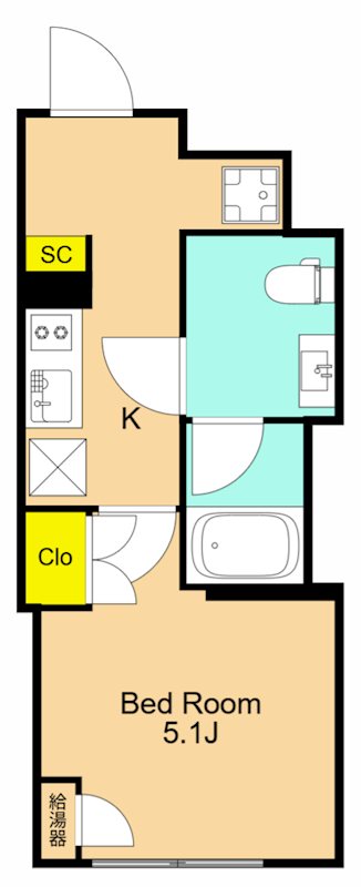 Fika大井町 407号室 間取り