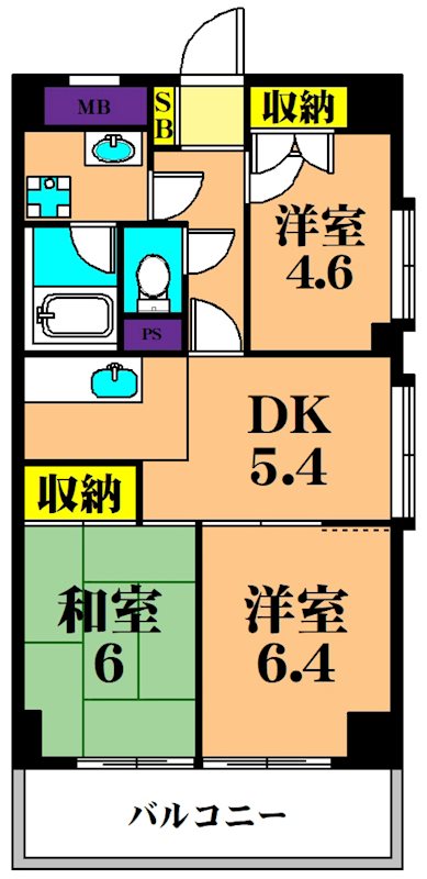 プライム東大井 504号室 間取り