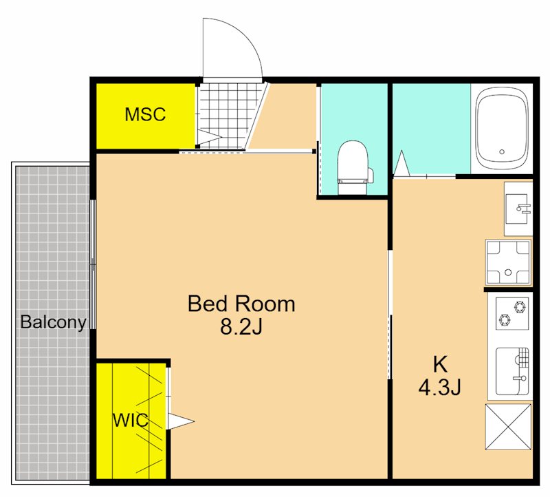 グリュネハイム  301号室 間取り