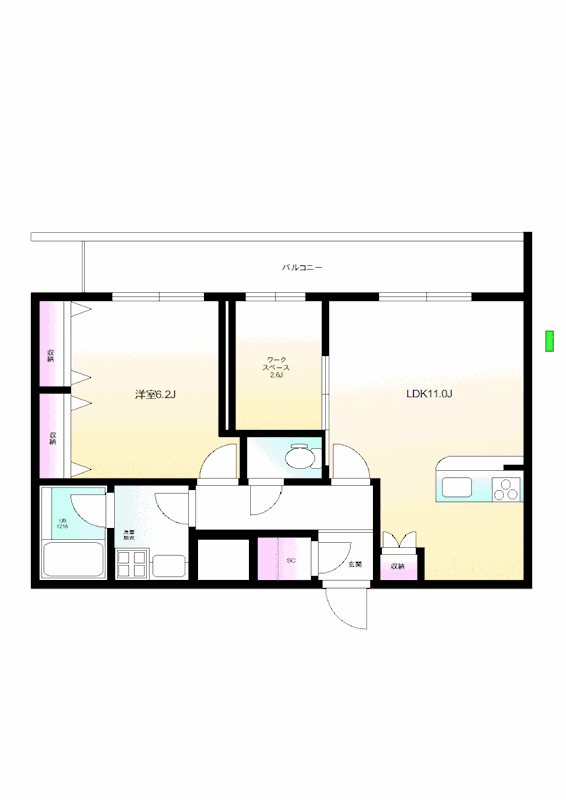 アリュール武蔵小山 502号室 間取り