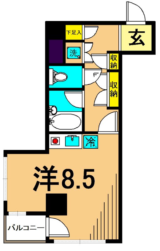ジェイパーク南大井 206号室 間取り
