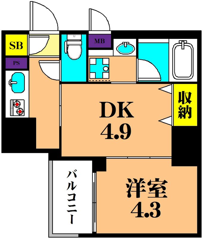 シーフォルム大井町Ⅱ 1203号室 間取り