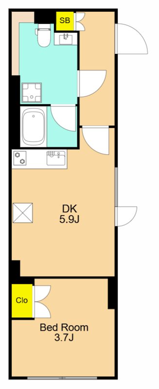 Fika大井町 411号室 間取り