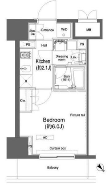 カスタリア大森Ⅱ 1206 (コピー)号室 間取り