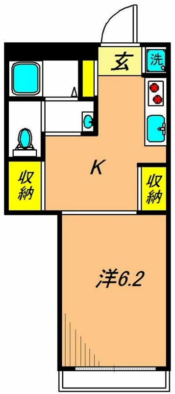 CUBE ONE 101号室 間取り