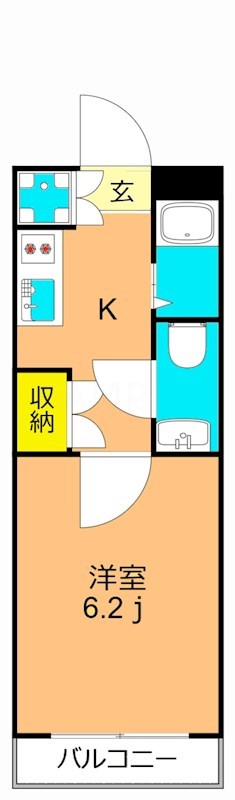 CUBE・ONE 101号室 間取り
