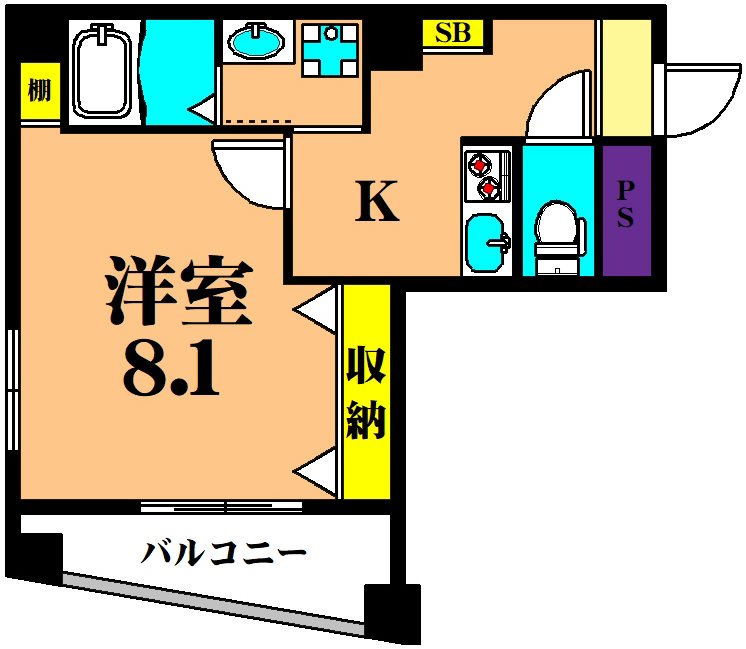Lumiere ・ K 301号室 間取り