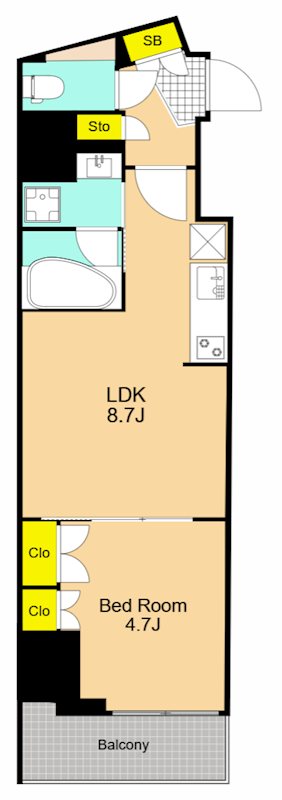 コンフォリア南品川  503号室 間取り