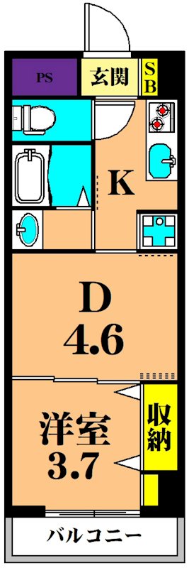 ベルメゾン中澤 402号室 間取り