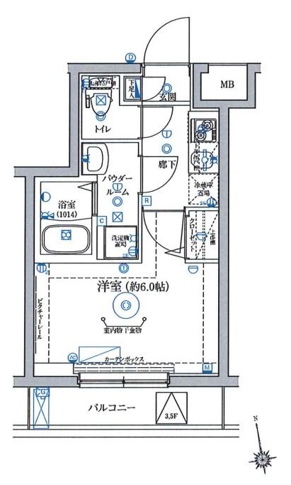 RELUXIA品川東大井 202号室 間取り