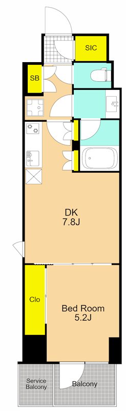 プライムネクサス大森北 322号室 間取り