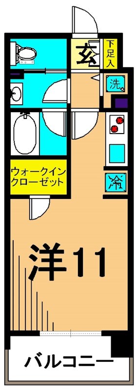 レジディア大井町Ⅱ  404号室 間取り