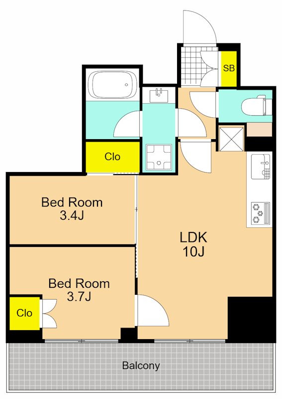 オーキッドレジデンス西大井   203号室 間取り