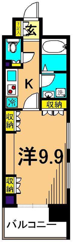 アーレア戸越公園 406号室 間取り