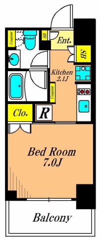 パークアクシス大森 605号室 間取り